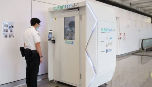 Hong Kong Airport Brings in Cleaning Robots and Disinfection Booth